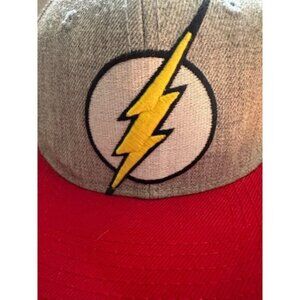 DC Comics The Flash Gray & Red Snapback Hat Adjustable Cotton For Adults